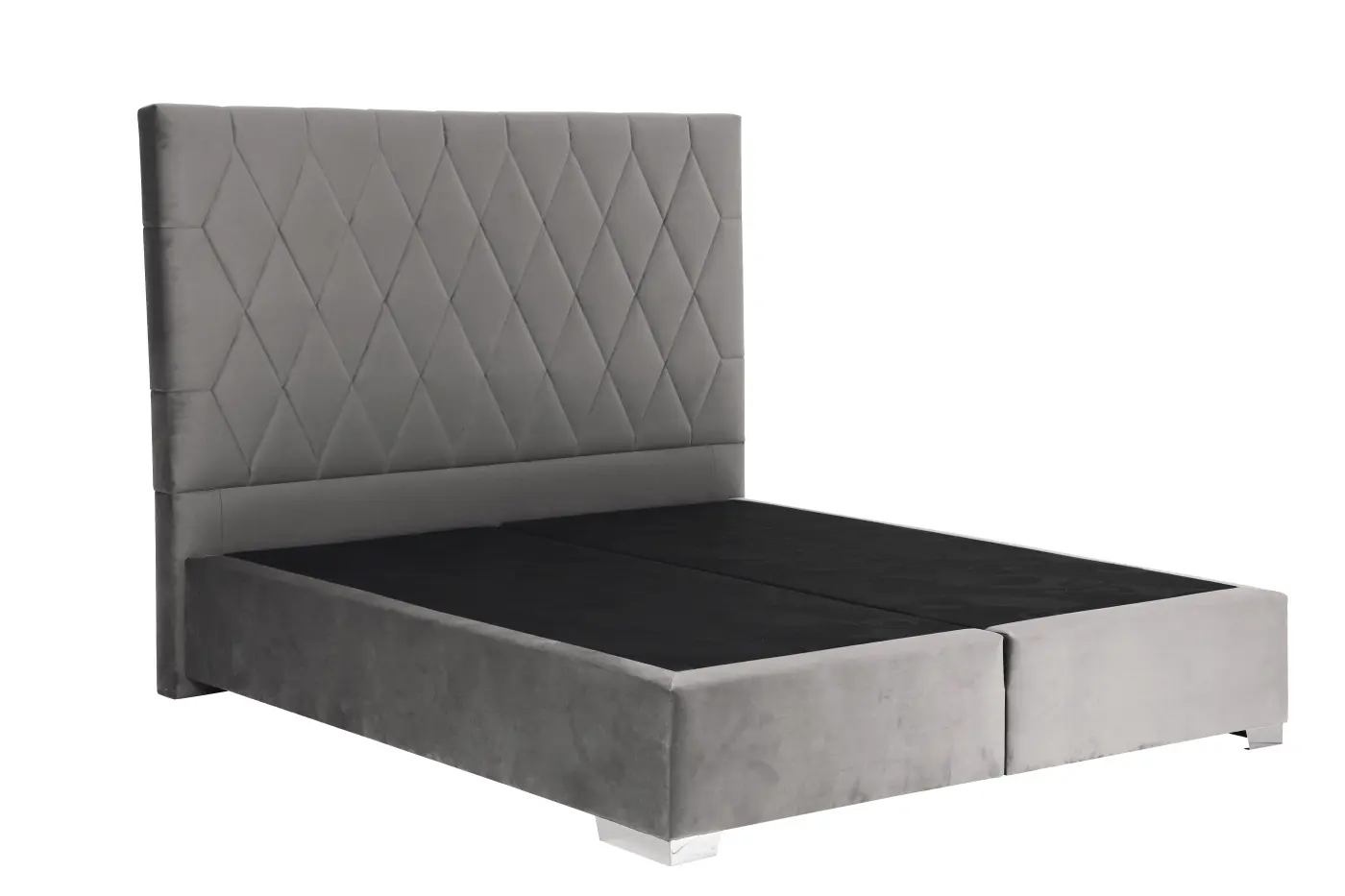 Boxspringbett Paula 180 x 200 cm grau